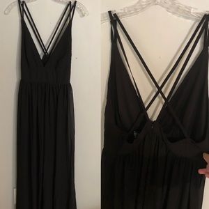 Forever 21 black maxi sheer dress